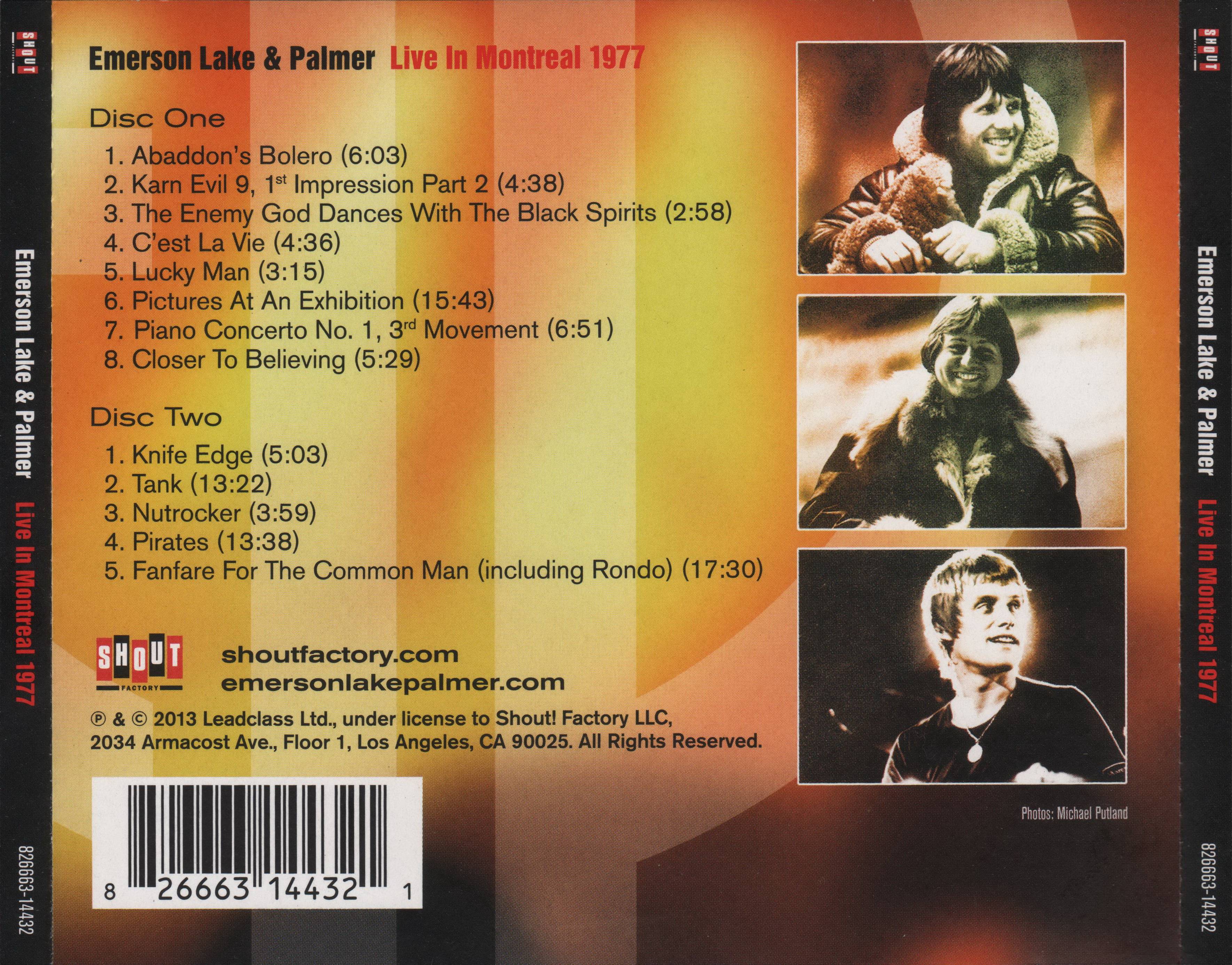 Emerson, Lake and Palmer Live In Montreal 1977 [ak usa]